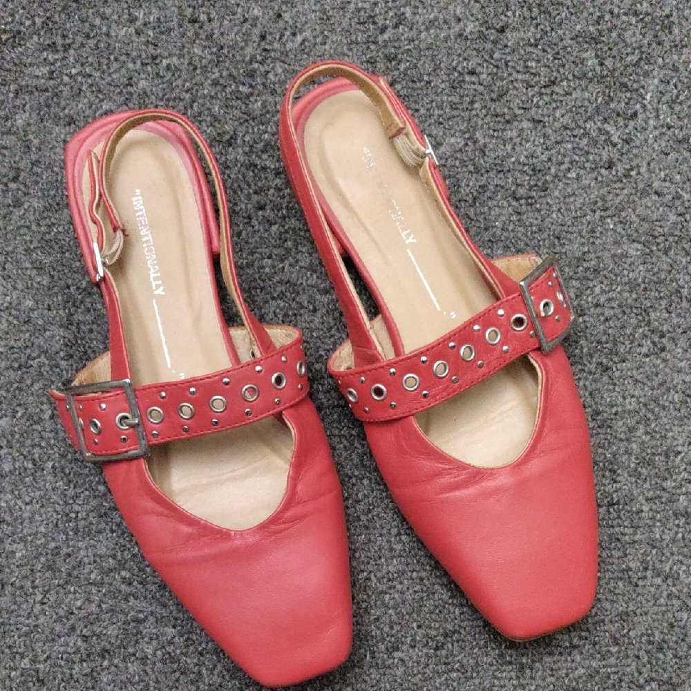 Intentionally Blank "Pearl" Slingback MaryJane Flats